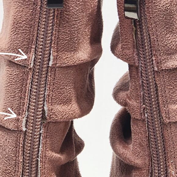 Journee Collection Markie Bootie Slouchy Stiletto Size 6 Blush FLAW artsy - Picture 2 of 14